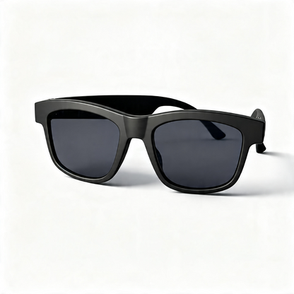GSHADES RETRO NEO wireless sunglasses side profile view showing speaker grille